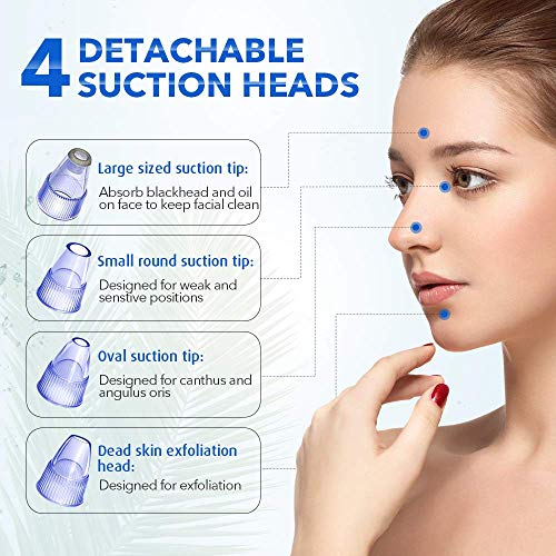 Blackhead Remover Vacuum, Electric Pore Vacuum Facial Pore Cleaner Acne Comed...