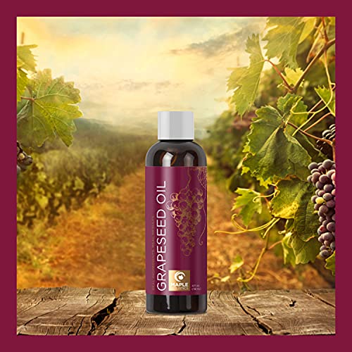 Pure Grapeseed Oil for Skin and Hair - Grapeseed Carrier Oil for Essential Oi...