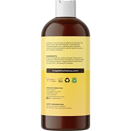 Sensual Massage Oil with Vanilla Fragrance - Irresistible Full Body Massage O...