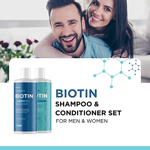 Volumizing Biotin Shampoo and Conditioner Set - Sulfate Free Shampoo and Cond...