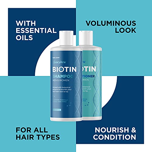 Volumizing Biotin Shampoo and Conditioner Set - Sulfate Free Shampoo and Cond...