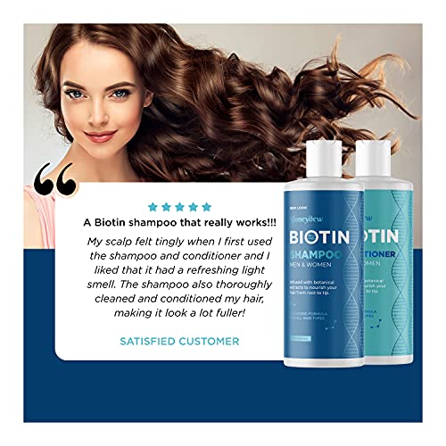 Volumizing Biotin Shampoo and Conditioner Set - Sulfate Free Shampoo and Cond...