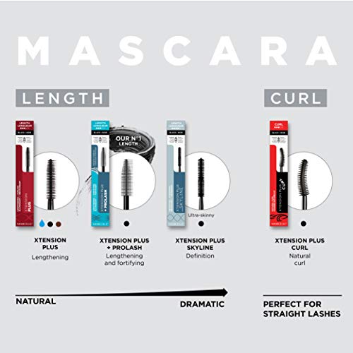 Marcelle Xtension Plus + Pro Lash Growth Complex Mascara, Black, 1 Tube