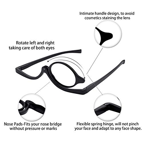 MARE AZZURO Eye Make Up Reading Glasses Women Folding Cosmetic Readers 1.0 1....