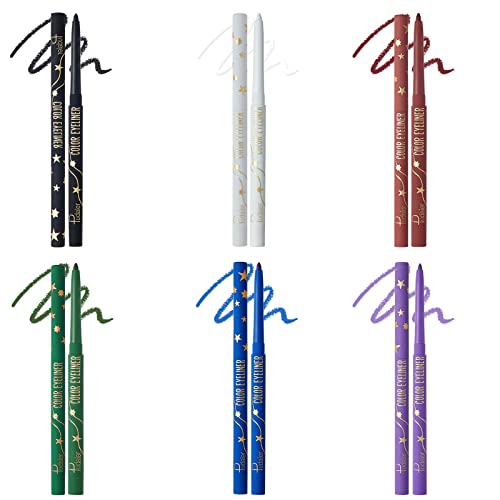 Marine Forest Eyeliner Pencil Set with Built-in Sharpener Waterproof Long Las...