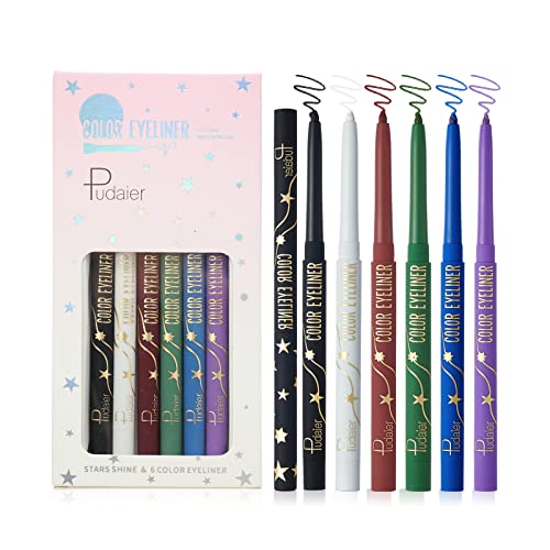 Marine Forest Eyeliner Pencil Set with Built-in Sharpener Waterproof Long Las...