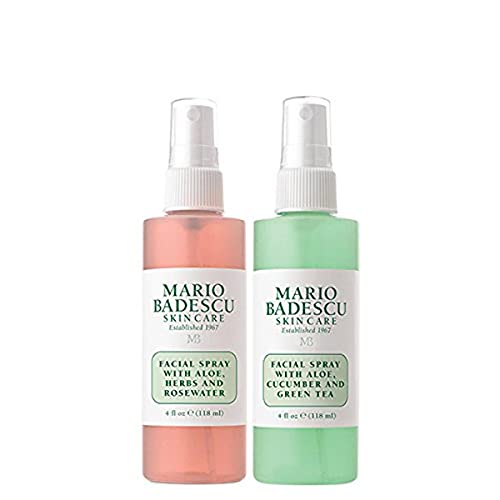 Mario Badescu Facial Spray Herbs/Rosewater and Cucumber/Green Tea, 4 Fl Oz (P...
