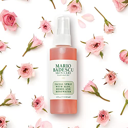 Mario Badescu Facial Spray with Aloe, Herbs and Rosewater, 4 Fl Oz
