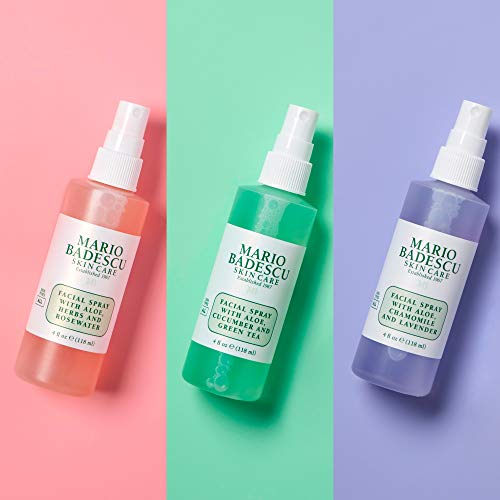 Mario Badescu Spritz Mist and Glow Facial Spray Collection Trio, Lavender, Cu...