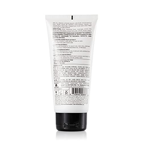 MARLOWE. Shave Cream with Shea Butter & Coconut Oil No. 141 6 oz | Natural Sh...