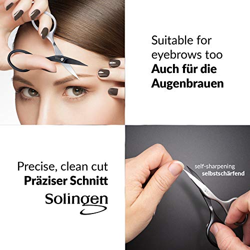 marQus INOX Titanium self sharpening Nail and Cuticle Scissors, fine, curved ...