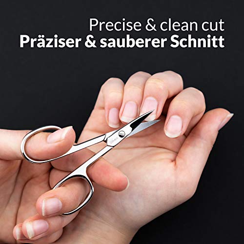 Solingen Scissors - Multi-Purpose Manicure Scissors Germany - Curved Blade, N...