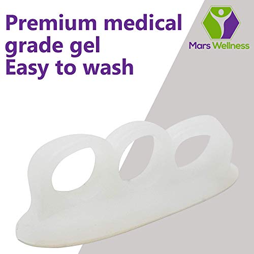 Mars Wellness Gel Toe Separators 2 Pair - 3 Loop Crest Toe Straightener - Gel...