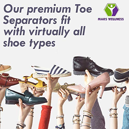 Mars Wellness Gel Toe Separators 2 Pair - 3 Loop Crest Toe Straightener - Gel...