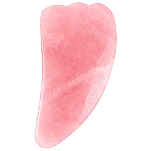 Mars Wellness Gua Sha Scraping Massage Tool - Natural Rose Quartz - for Face ...
