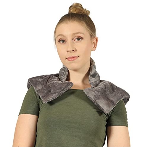 Mars Wellness Heated Microwaveable Neck and Shoulder Wrap - Herbal Hot/Cold D...