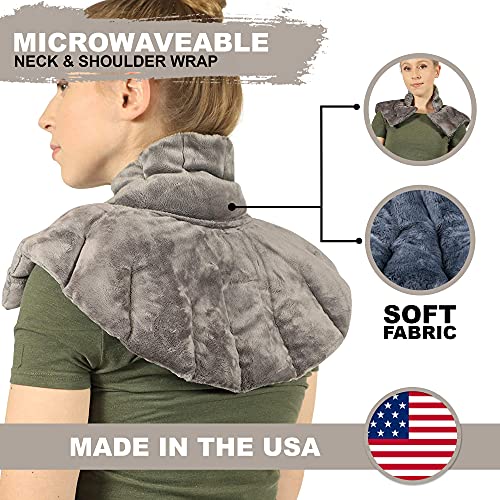 Mars Wellness Heated Microwaveable Neck and Shoulder Wrap - Herbal Hot/Cold D...