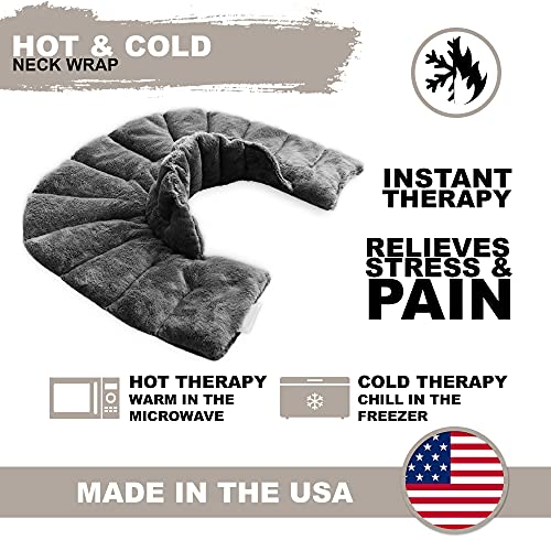 Mars Wellness Heated Microwaveable Neck and Shoulder Wrap - Herbal Hot/Cold D...