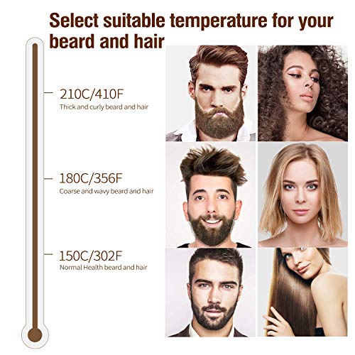 Beard Straightener,Comb 3 in 1 Beard Straightener Combs for Men Women, Hair S...