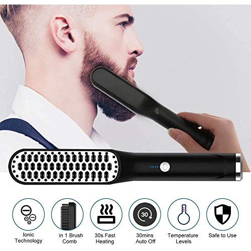 Beard Straightener,Comb 3 in 1 Beard Straightener Combs for Men Women, Hair S...