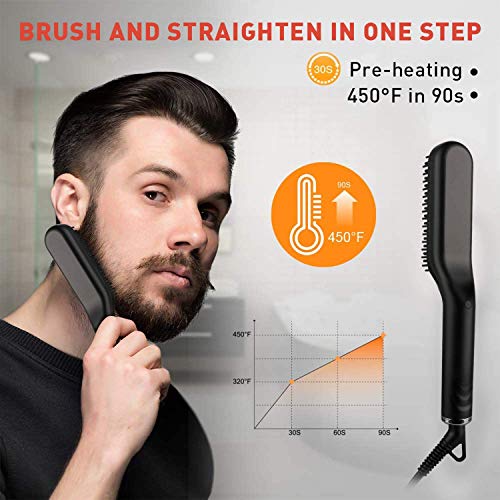 Beard Straightener,Comb 3 in 1 Beard Straightener Combs for Men Women, Hair S...