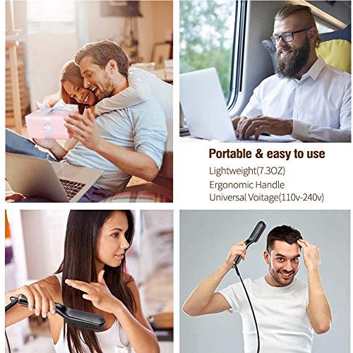 Beard Straightener,Comb 3 in 1 Beard Straightener Combs for Men Women, Hair S...