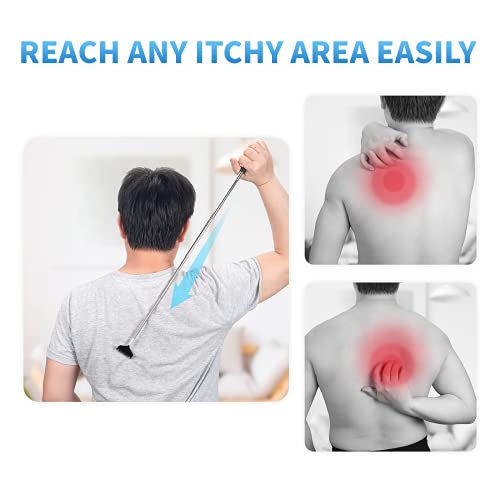 Marvolia 4 Pack Back Scratchers Telescoping Metal Back Scratcher for Adults w...