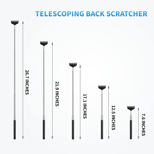 Marvolia 6 Pack Back Scratchers Telescoping Metal Back Scratcher for Adults w...