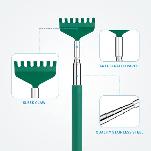 Marvolia 6 Pack Back Scratchers Telescoping Metal Back Scratcher for Adults w...