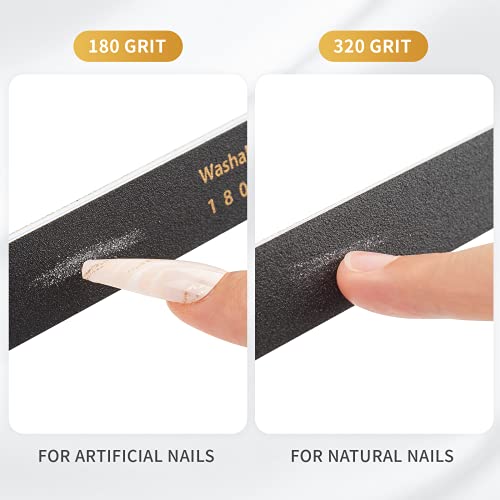 Marvolia Nail File 24 Pcs Nail Filer 180/320 Grit Nail Files for Acrylic and ...