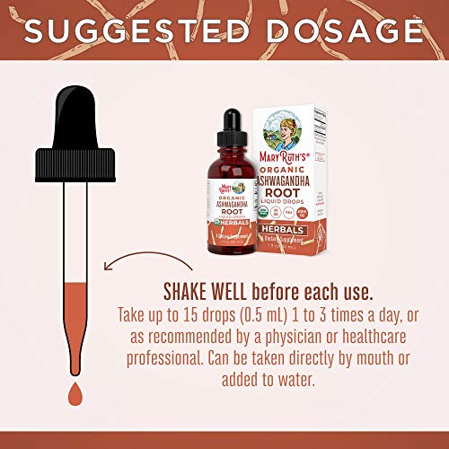 Ashwagandha Root | USDA Organic Ashwagandha Liquid Drops | Stress Relief, Nat...