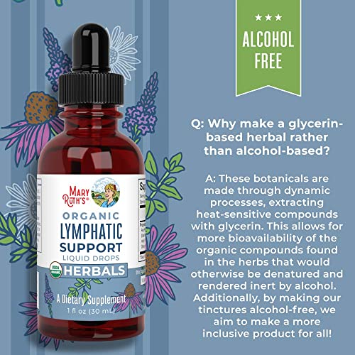 Lymphatic Support Drops | USDA Organic Lymphatic Cleanse for Immune Support |...