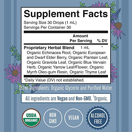 Lymphatic Support Drops | USDA Organic Lymphatic Cleanse for Immune Support |...