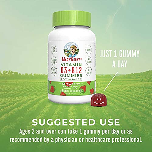 Vitamin D3 + Vitamin B12 | 2 Month Supply | Vitamin D & B12 Vitamin Supplemen...