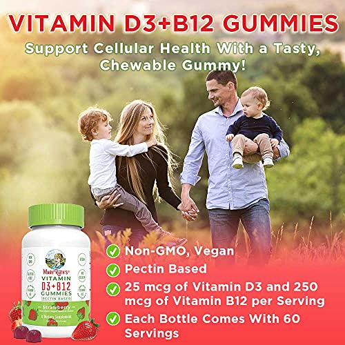 Vitamin D3 + Vitamin B12 | 2 Month Supply | Vitamin D & B12 Vitamin Supplemen...