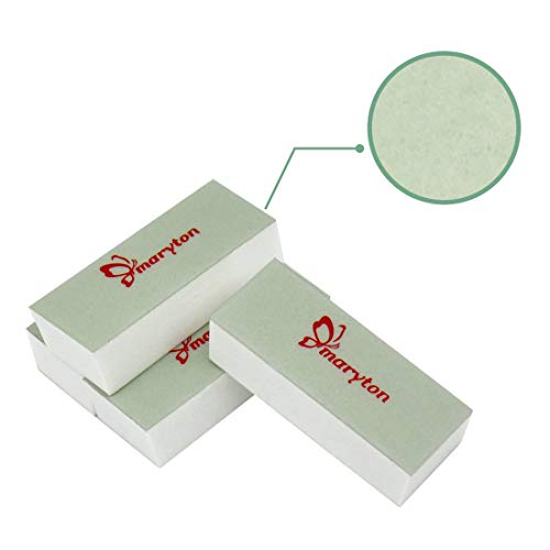 Maryton Mini Nail Buffer Blocks, Disposable Nail Shine Buffers Kit - Green Si...
