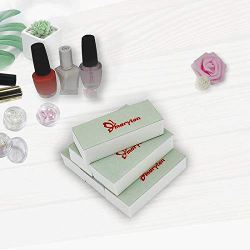 Maryton Mini Nail Buffer Blocks, Disposable Nail Shine Buffers Kit - Green Si...
