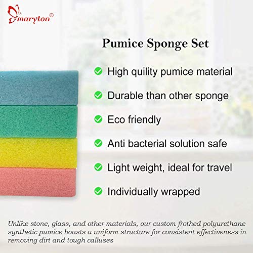 Maryton Pumice Sponge for Feet, Ultimate Pedicure Stone Callus Remover & Foot...