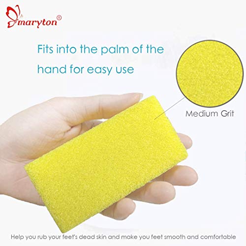 Maryton Pumice Sponge for Feet, Ultimate Pedicure Stone Callus Remover & Foot...
