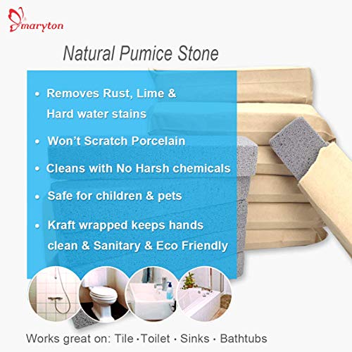 Maryton Pumice Stone for Cleaning - Non Scratch Pumice Stone for Cleaning Har...