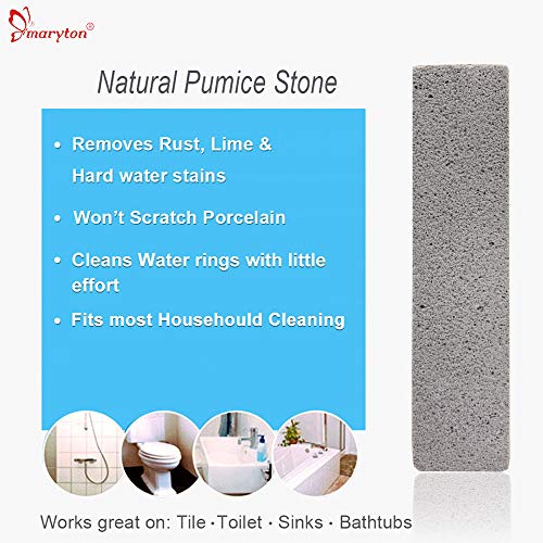 Maryton Pumice Stone for Cleaning Toilet Bowl, Pumice Sticks for Cleaning Har...