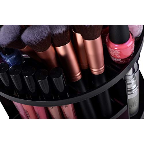 360 Rotating Makeup Organizer - Adjustable Shelf Height and Fully Rotatable. ...