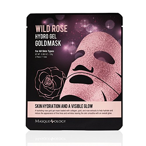 Masqueology - Wild Rose Gold Hydro-Gel Mask | Collagen and Hydrating Facial S...