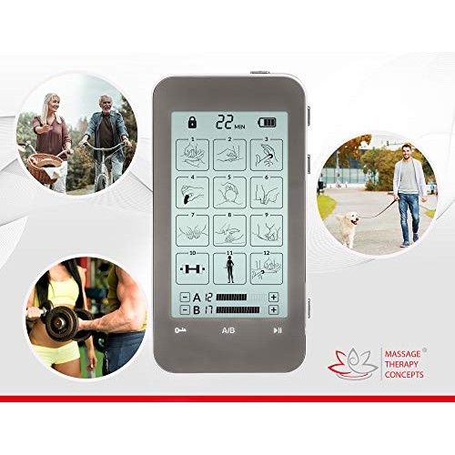 TENS Unit and EMS Combination Muscle Stimulator with 2 Channels, 12 Modes for...
