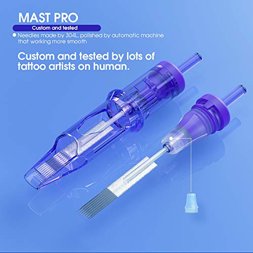 Mast Pro Tattoo Cartridges 20Pcs Disposable Needles Curved Magnum (1007RM)