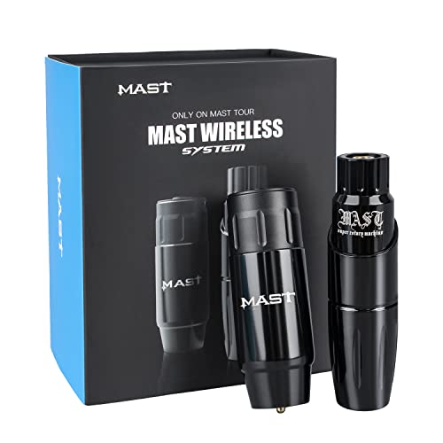 Mast Tour Wireless Tattoo Pen Machine Kit - Professional Rotary Cartridges Ta...