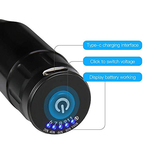 Mast Tour Wireless Tattoo Pen Machine Kit - Professional Rotary Cartridges Ta...