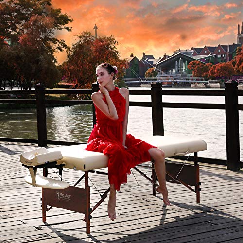Master Massage 30" Del Ray Pro Portable Massage Table Package, Sand Color, Lu...