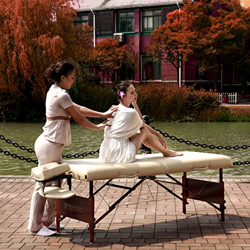 Master Massage 30" Del Ray Pro Portable Massage Table Package, Sand Color, Lu...
