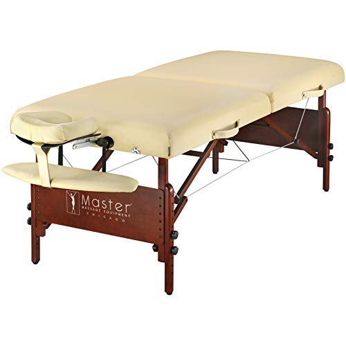 Master Massage 30" Del Ray Pro Portable Massage Table Package, Sand Color, Lu...